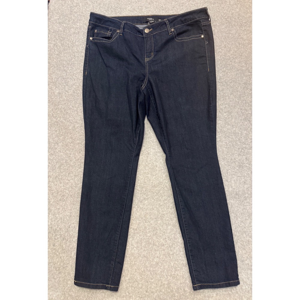 Torrid Denim Womens 20R Dark Wash Skinny Jeans Indigo Stretch Plus - Picture 2 of 11